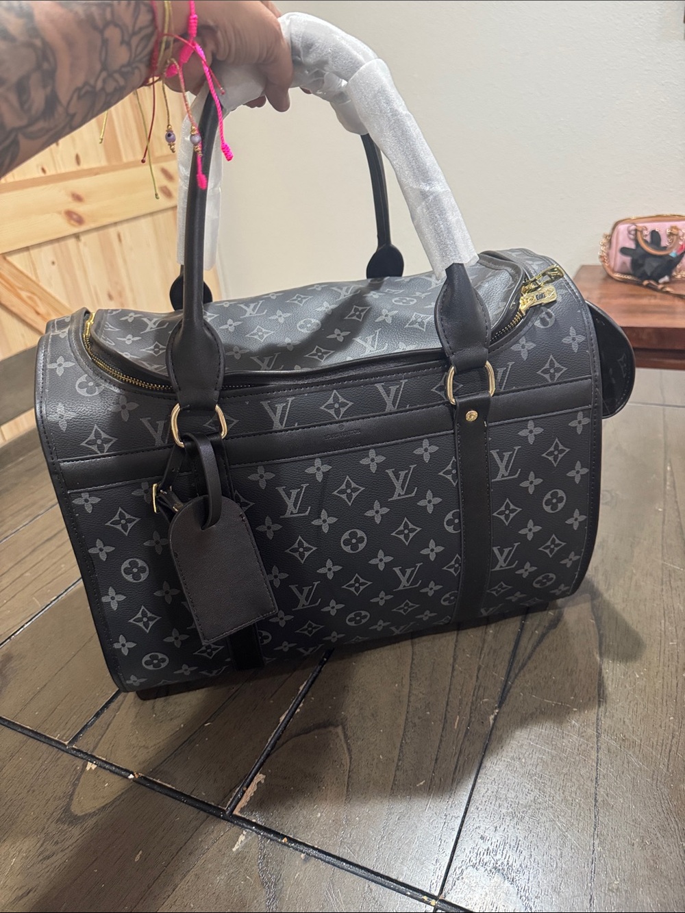 Pet carrier Black & Gray Monogram Bag - Picture 10 of 14